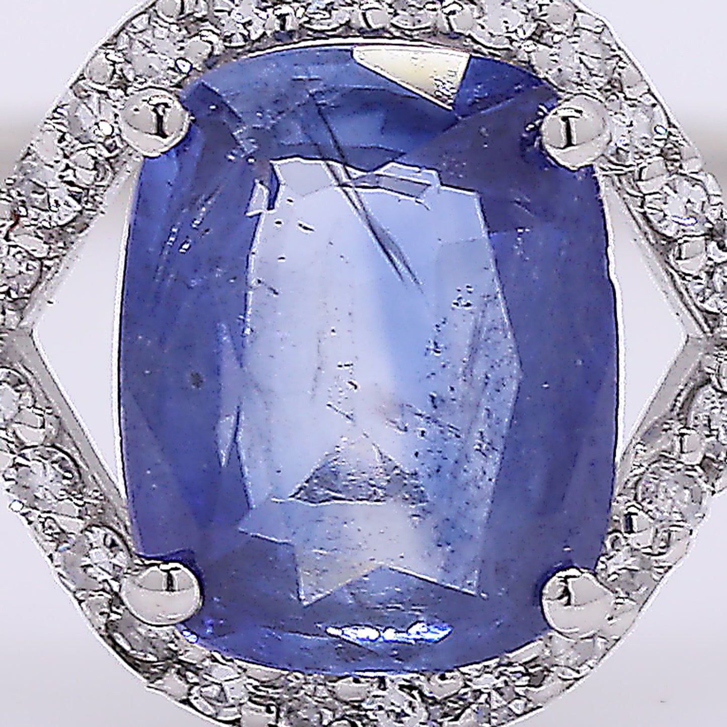 1.21 Ct Cushion Mixed Cut Natural Sapphire 950 Platinum Ring