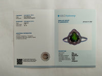 1.97 Ct Pear Mixed Cut Natural Green Sapphire 950 Platinum Ring