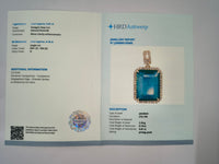 5.79 Ct Octagon Natural Emerald 14K Gold Pendant