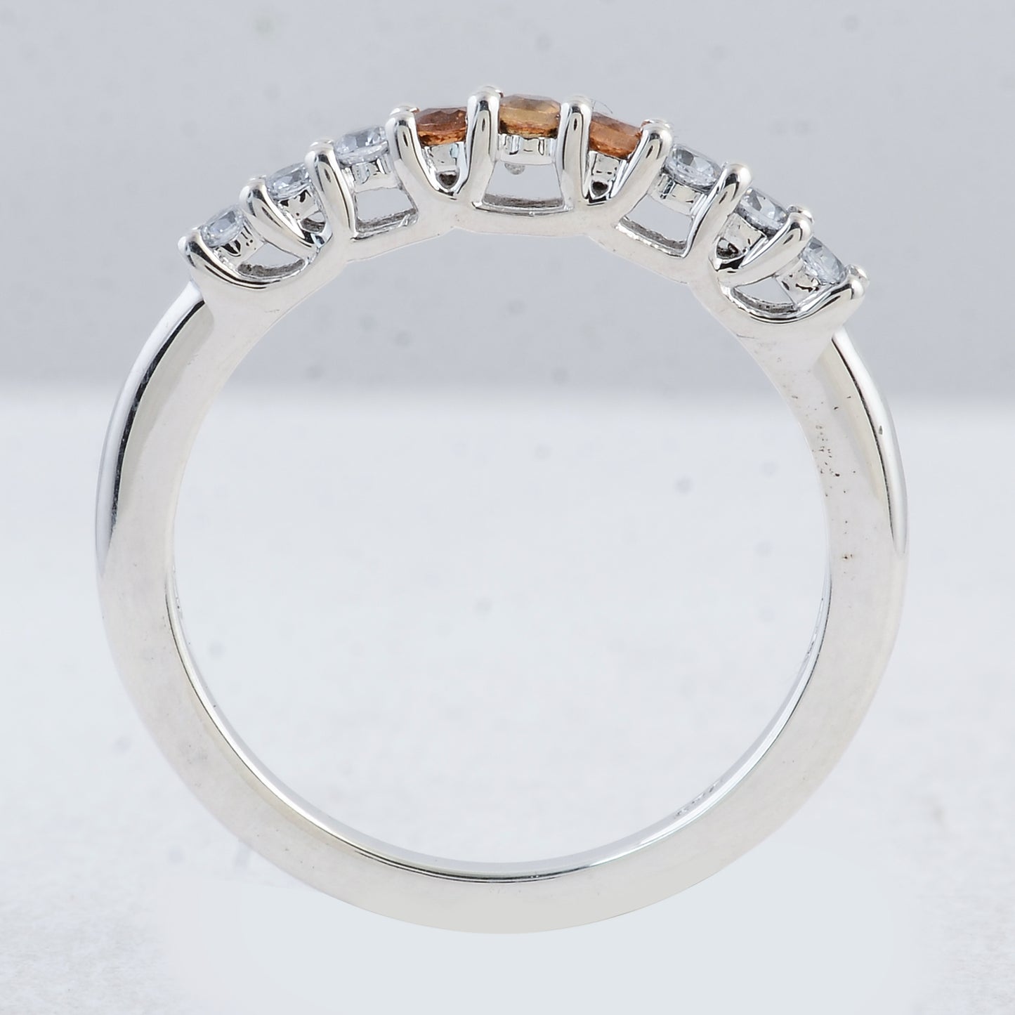 0.54 Ct Round Citrine 925 Sterling Silver Ring