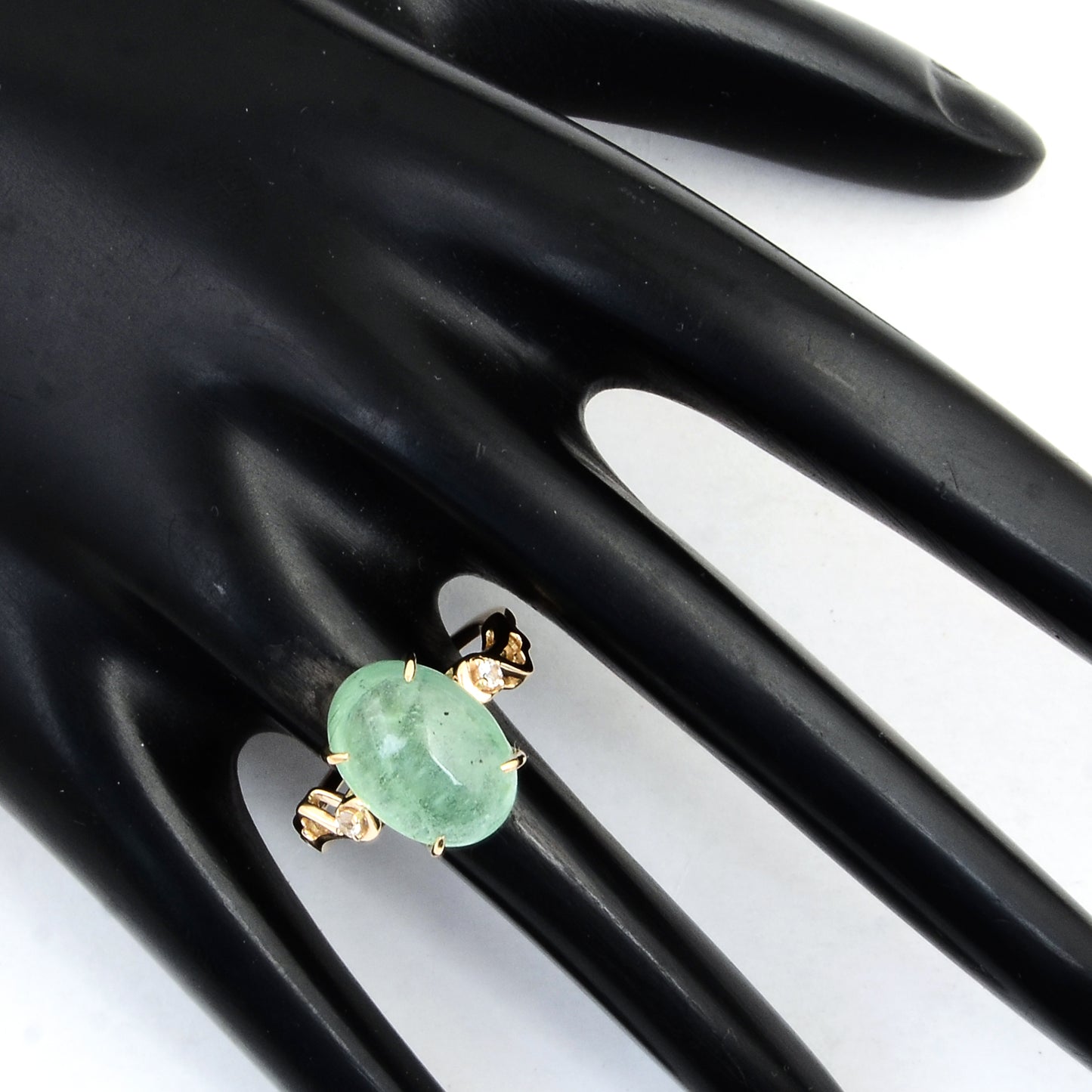 8.06 Ct Oval Emerald 14K Gold Ring