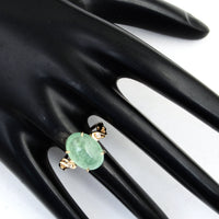 8.06 Ct Oval Emerald 14K Gold Ring