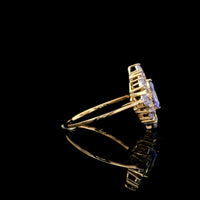 1.18 Ct Marquise Tanzanite 14K Gold Ring