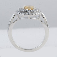 2.84 Ct Oval Citrine 925 Sterling Silver Ring