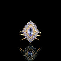 1.18 Ct Marquise Tanzanite 14K Gold Ring