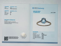 1.10 Ct Oval Natural Aquamarine 14K Gold Ring