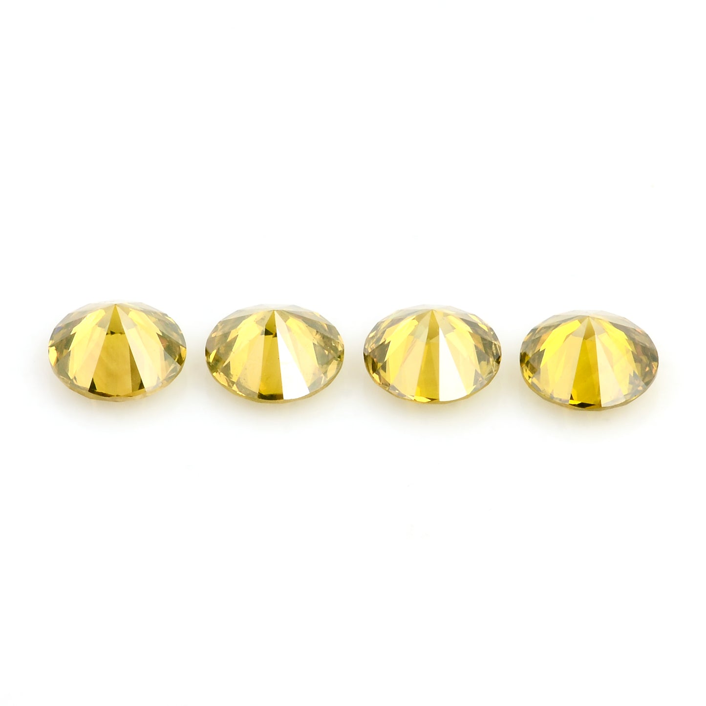 0.76 Yellow Diamond Round Loose Gemstone