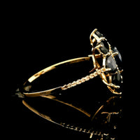 2.71 Ct Pear Sapphire 14K Gold Ring