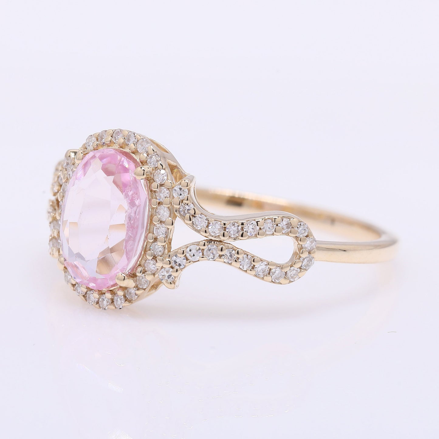 1.41 Ct Oval Mixed Cut Natural Spinel 14K Gold Ring