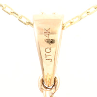 3.55 Ct Oval Mixed Cut Sapphire 14K Gold Pendant
