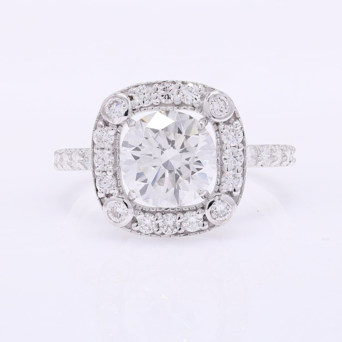 2.85 Carats Lab Grown Diamond 14K Gold Ring