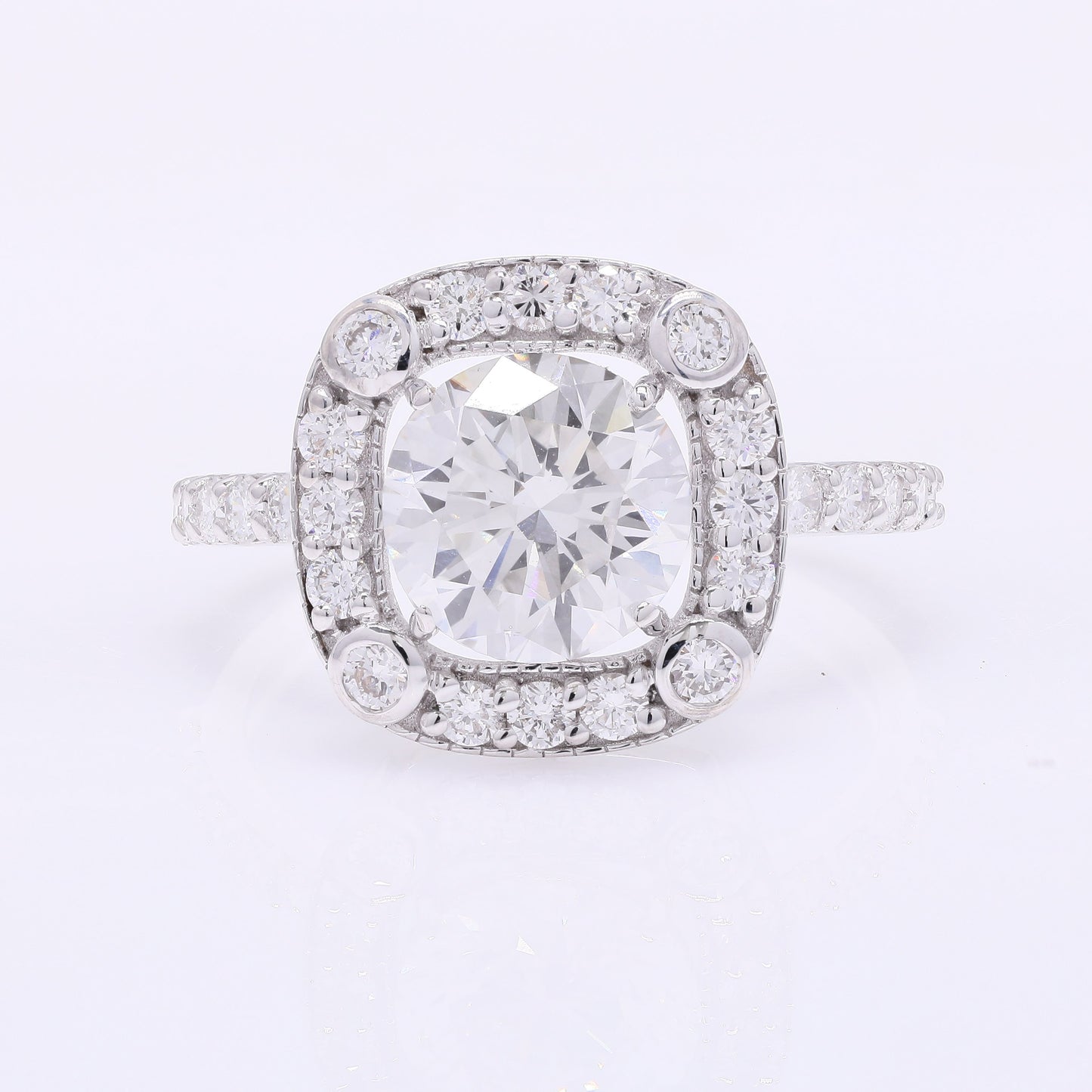 2.85 Carats Lab Grown Diamond 14K Gold Ring