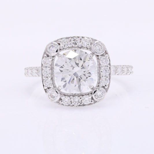 2.85 Carats Lab Grown Diamond 14K Gold Ring
