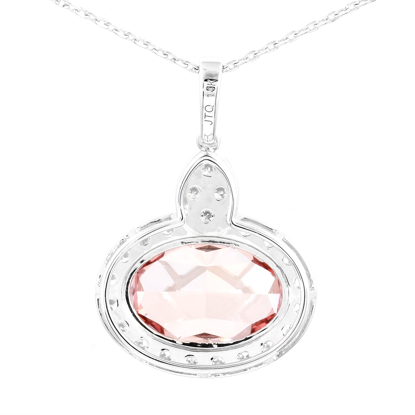 5.53 Carats Pink Lab Grown Diamond 14K Gold Pendant