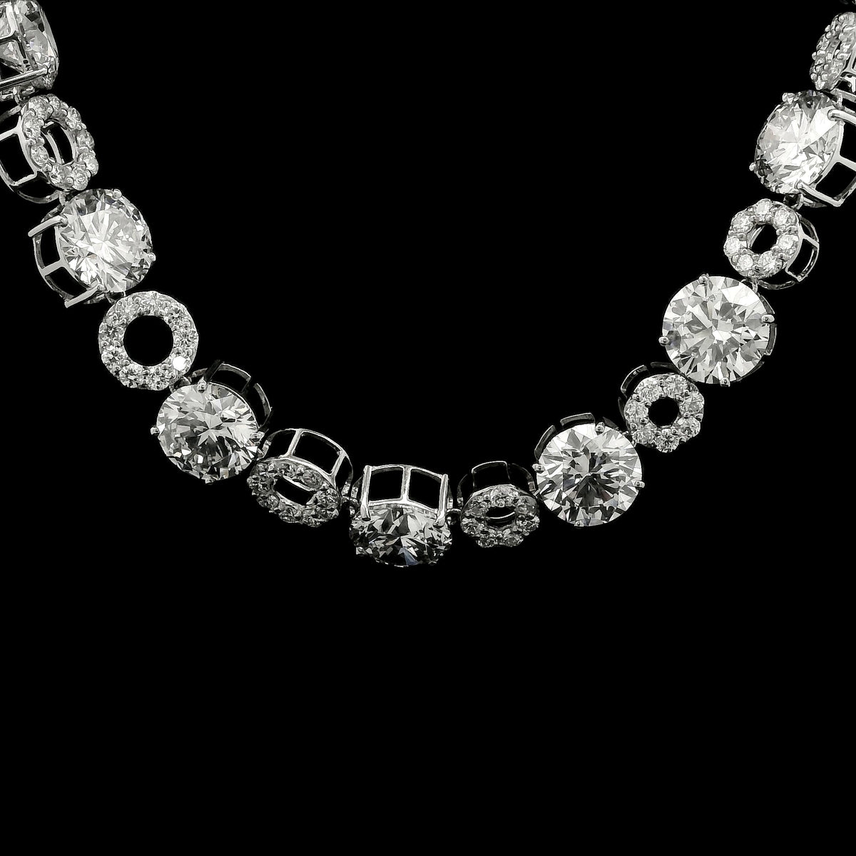 68.44 Ct Round Lab Grown Diamond 14K Gold Necklace