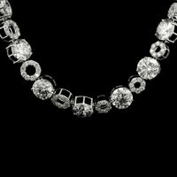 68.44 Ct Round Lab Grown Diamond 14K Gold Necklace
