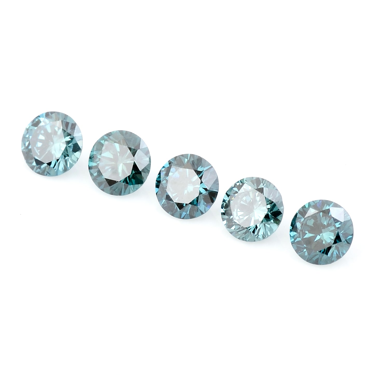 0.70 Blue Diamond Round Loose Gemstone