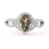 1.54 Ct Pear Mixed Cut Natural Tourmaline 950 Platinum Ring
