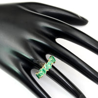 1.67 Carat Marquise Mixed Cut Natural Beryl Emerald 14K Gold Ring