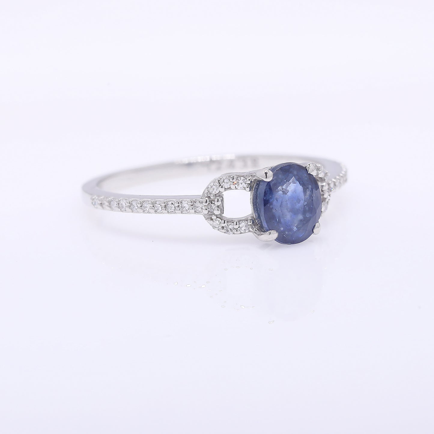 1.16 Ct Oval Mixed Cut Natural Sapphire 950 Platinum Ring