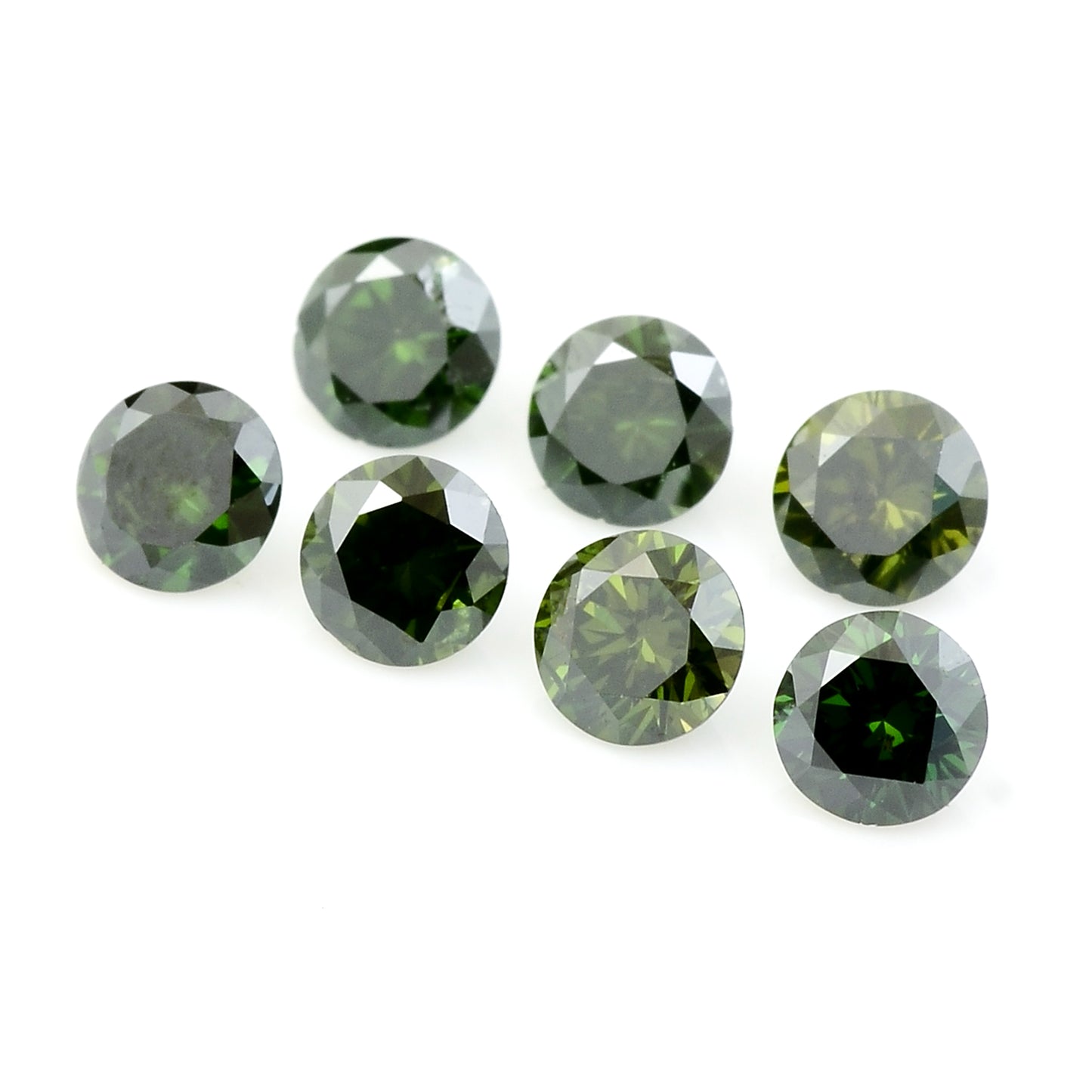 0.73 Green Diamond Round Loose Gemstone