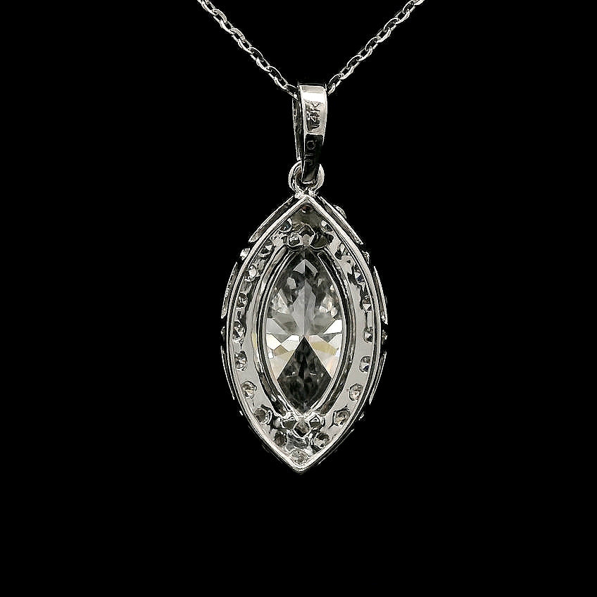 2.45 Carats Lab Grown Diamond 14K Gold Pendant