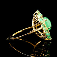2.53 Ct Oval Emerald 14K Gold Ring