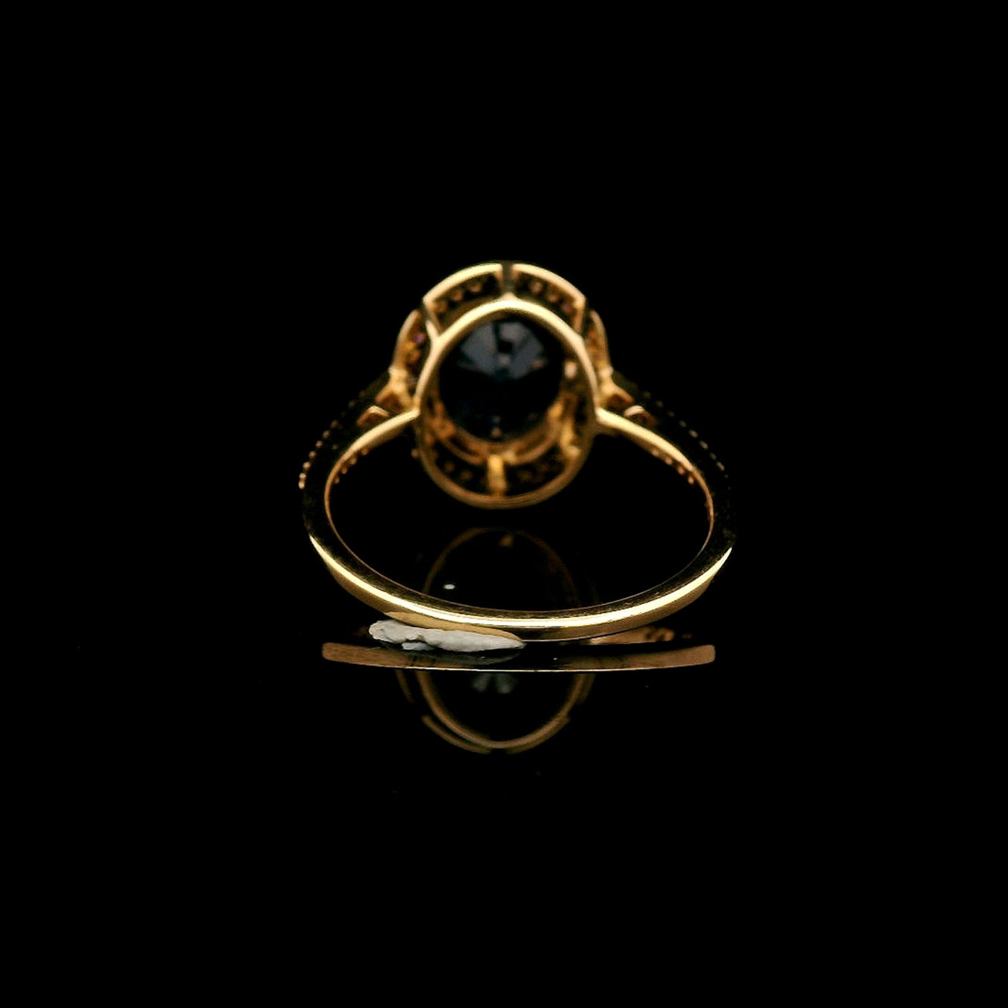 2.92 Ct Oval Mixed Cut Natural Sapphire 14K Gold Ring