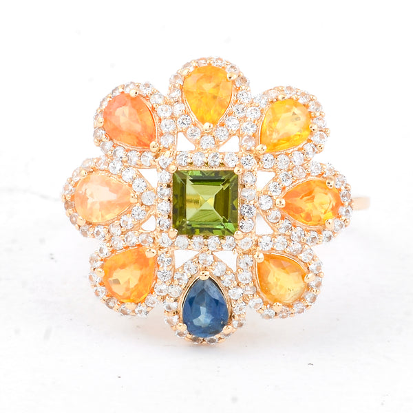2.45 Ct Square Tourmaline 14K Gold Ring