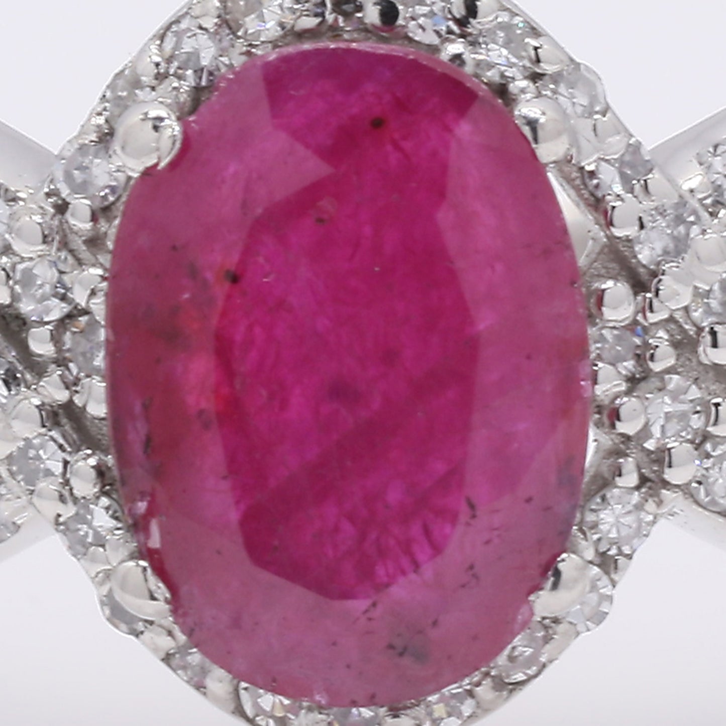 1.05 Ct Oval Mixed Cut Natural Ruby 950 Platinum Ring