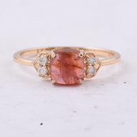 1.72 Ct Cushion Cabochon Cut Natural Spinel 14K Gold Ring