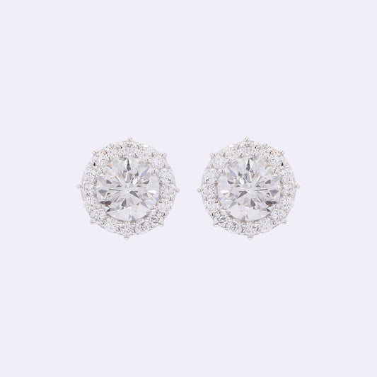 4.03 Carats Lab Grown Diamond 14K Gold Earrings