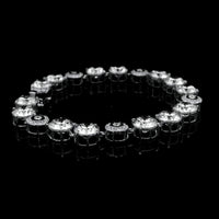 22.53 Ct Round Lab Grown Diamond 14K Gold Bracelet