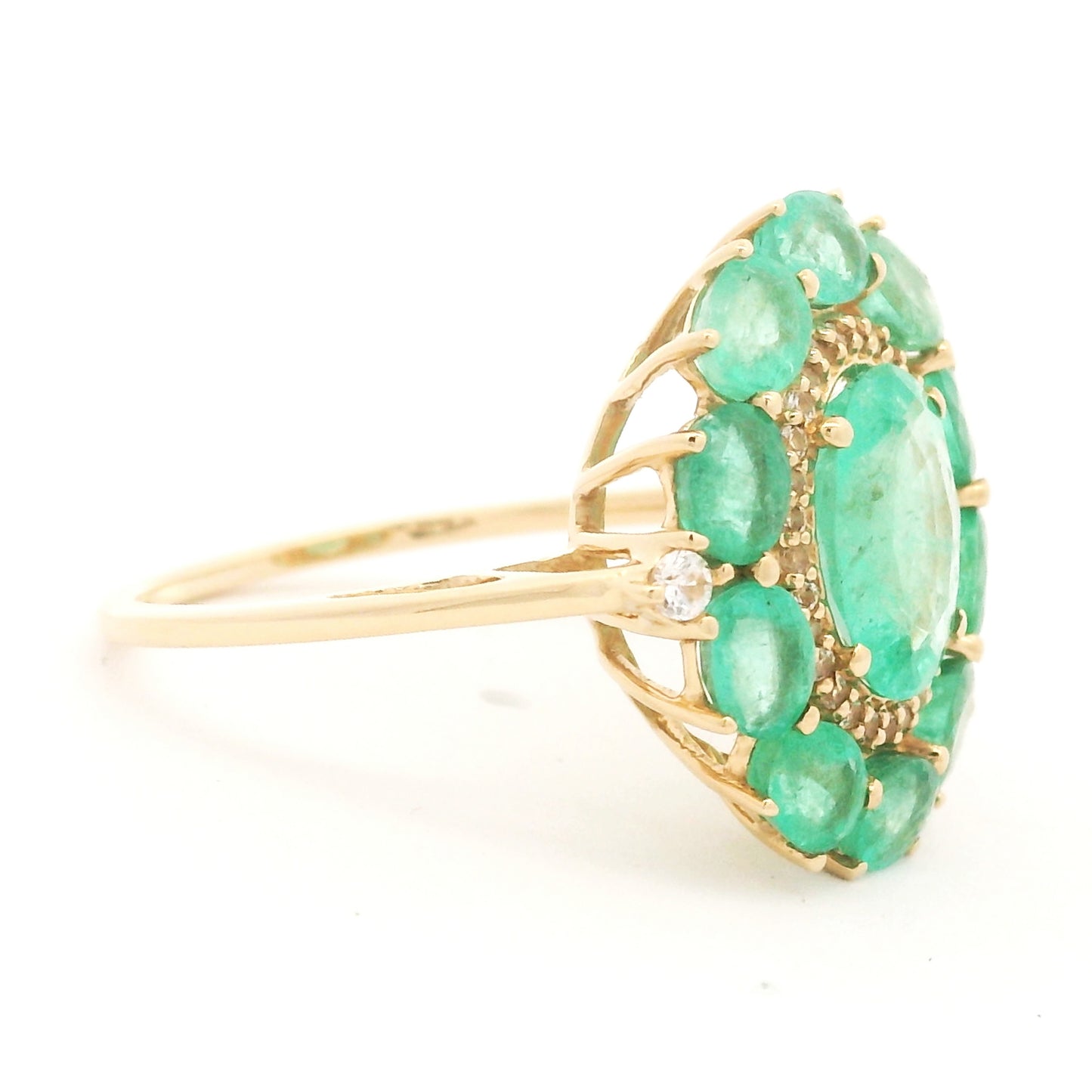 3.31 Ct Oval Emerald 14K Gold Ring