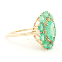 3.31 Ct Oval Emerald 14K Gold Ring