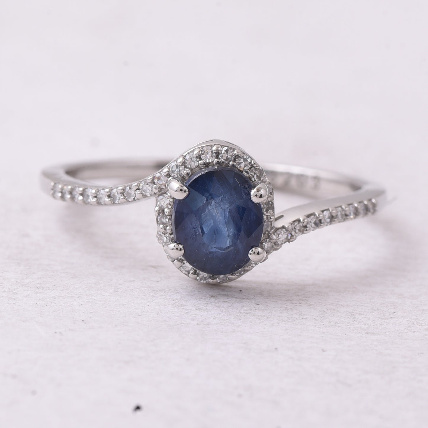 1.17 Ct Oval Mixed Cut Natural Sapphire 950 Platinum Ring