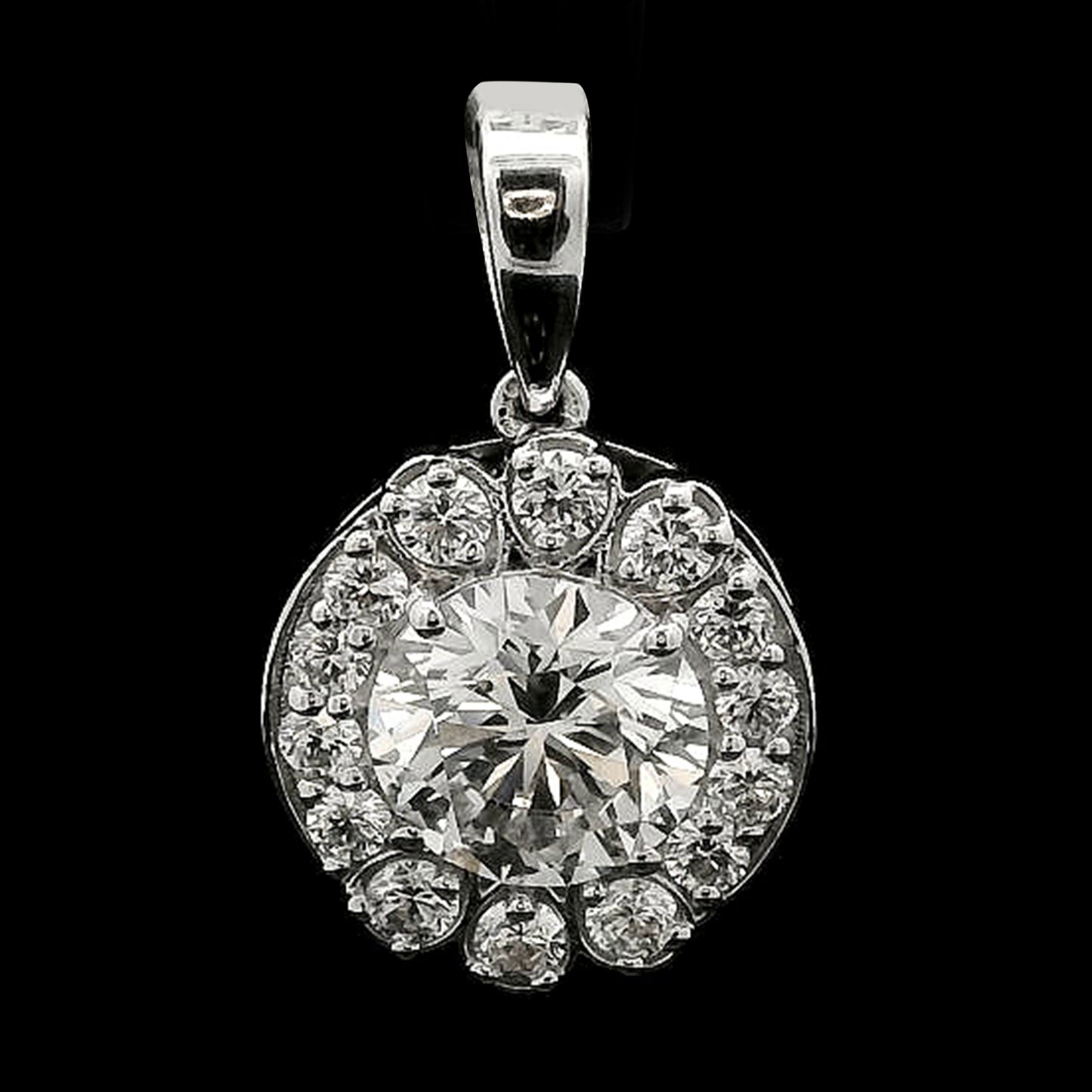 1.99 Carats Lab Grown Diamond 14K Gold Pendant