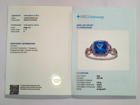 2.54 Ct Cushion Mixed Cut Natural Tanzanite 14K Gold Ring
