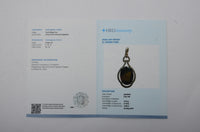 4.53 Ct Oval Mixed Cut Natural Bi Coloured Sapphire 14K Gold Pendant