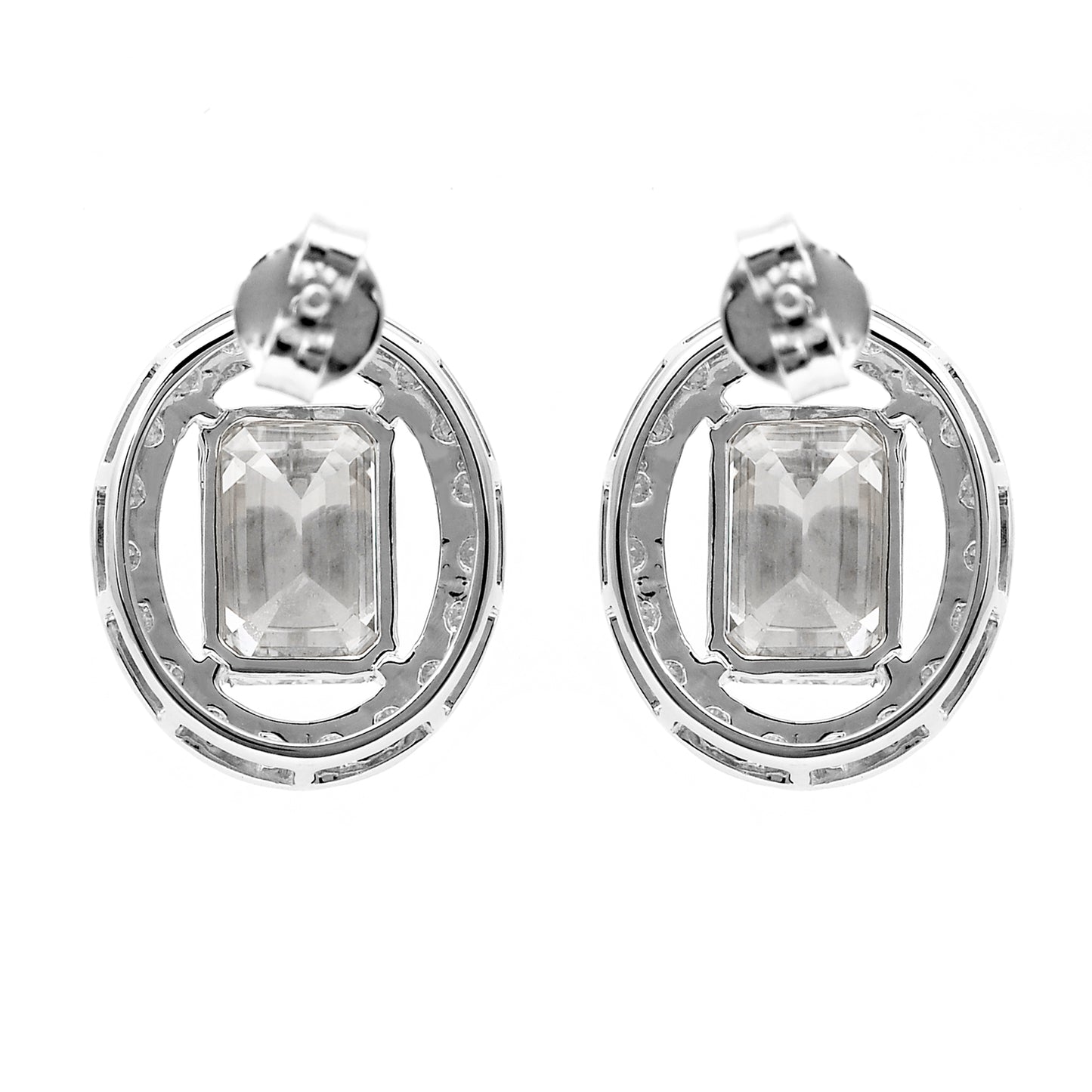 4.96 Carats Lab Grown Diamond 14K Gold Earrings