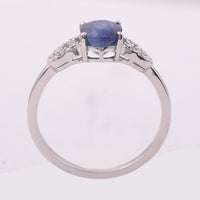 1.89 Ct Oval Mixed Cut Natural Sapphire 950 Platinum Ring