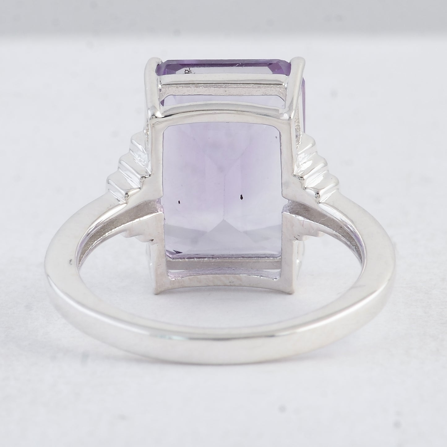 7.20 Ct Octagon Amethyst 925 Sterling Silver Ring