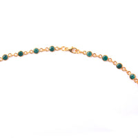 15.57 Ct Round Dyed Emerald 925 Sterling Silver Necklace