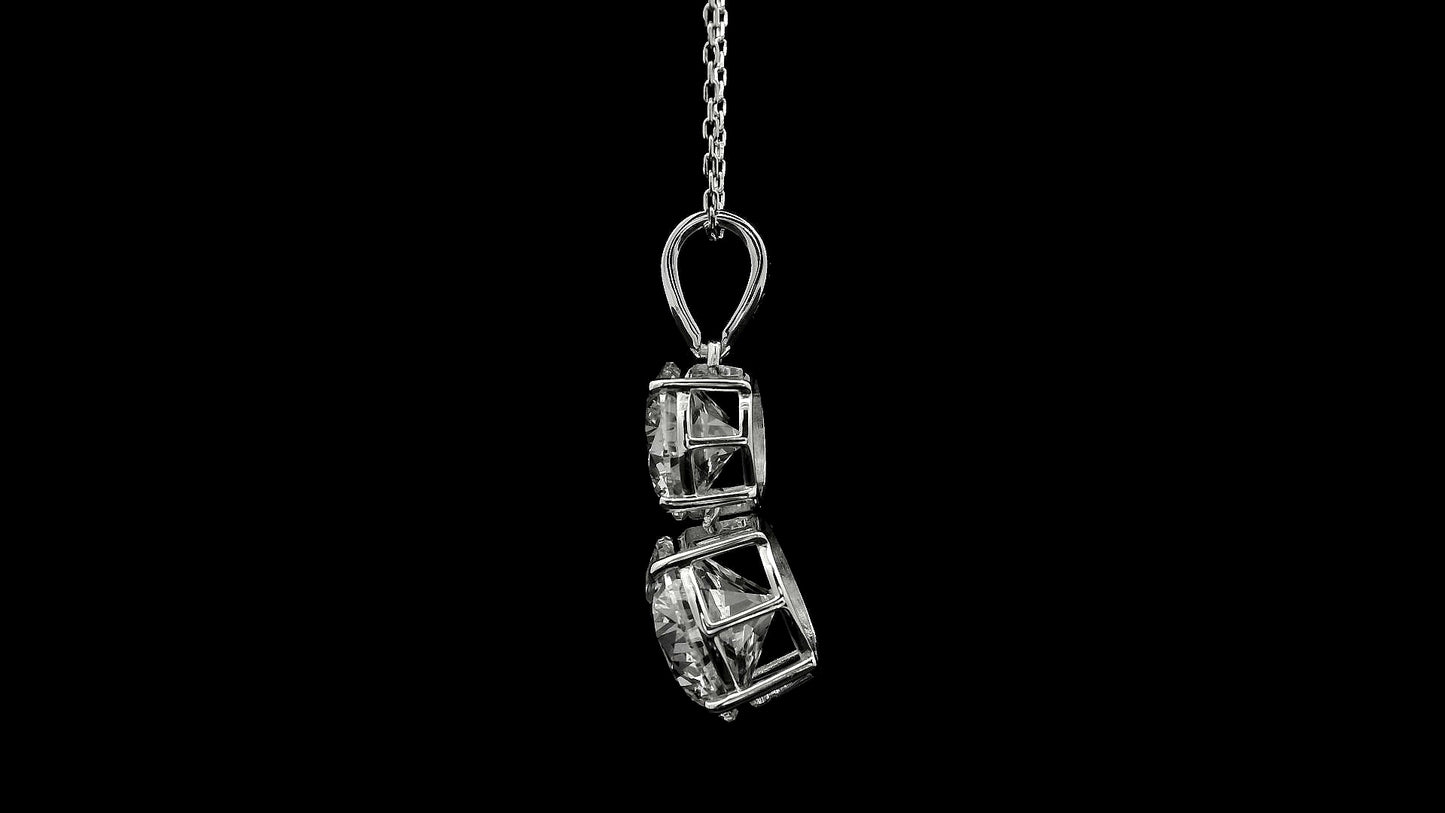 4.89 Ct Round Lab Grown Diamond 14K Gold Pendant