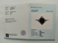 2.43 Ct Oval Mixed Cut Natural Sapphire 14K Gold Ring