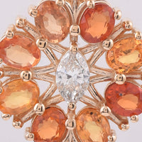 1.80 Ct Oval Natural Multi-Coloured Sapphire 14K Gold Pendant