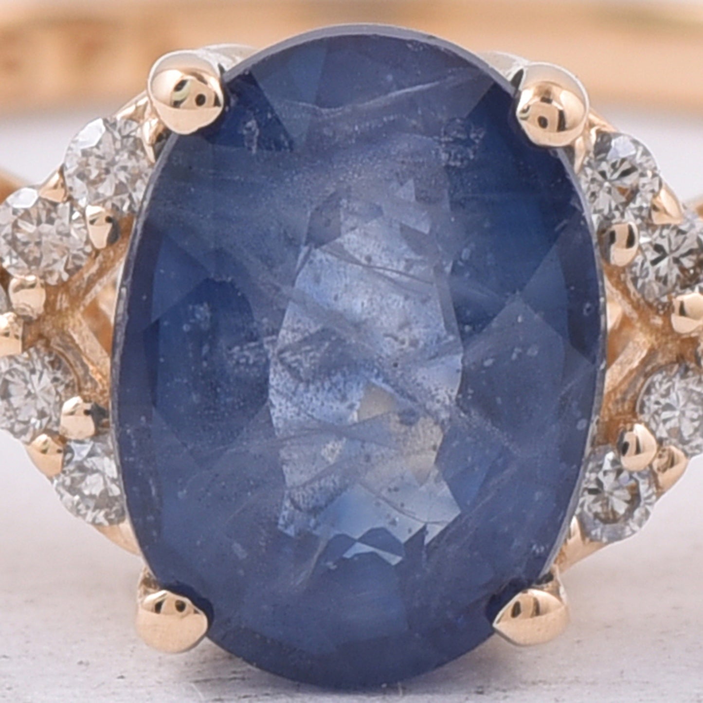 1.19 Ct Oval Natural Sapphire 14K Gold Ring