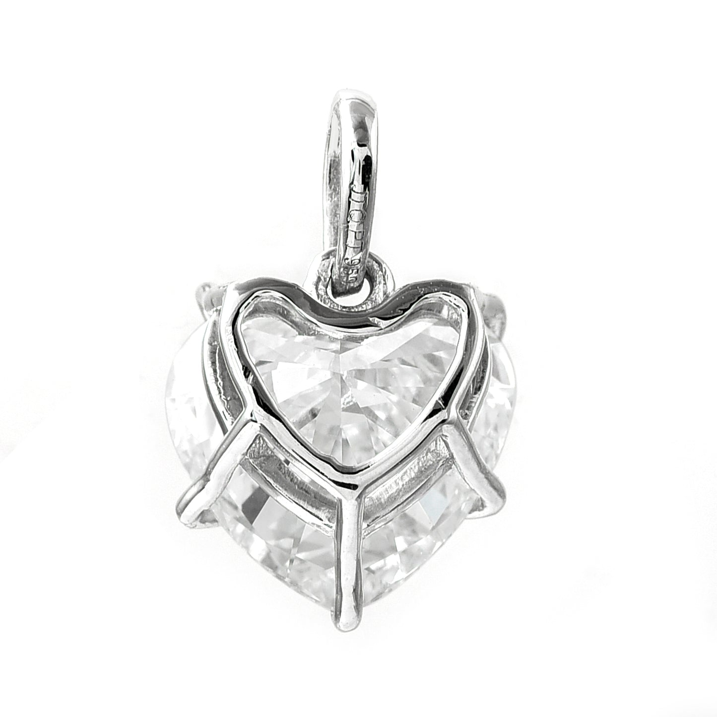 3.06 Ct Heart Brilliant Lab Grown Diamond 950 Platinum Pendant