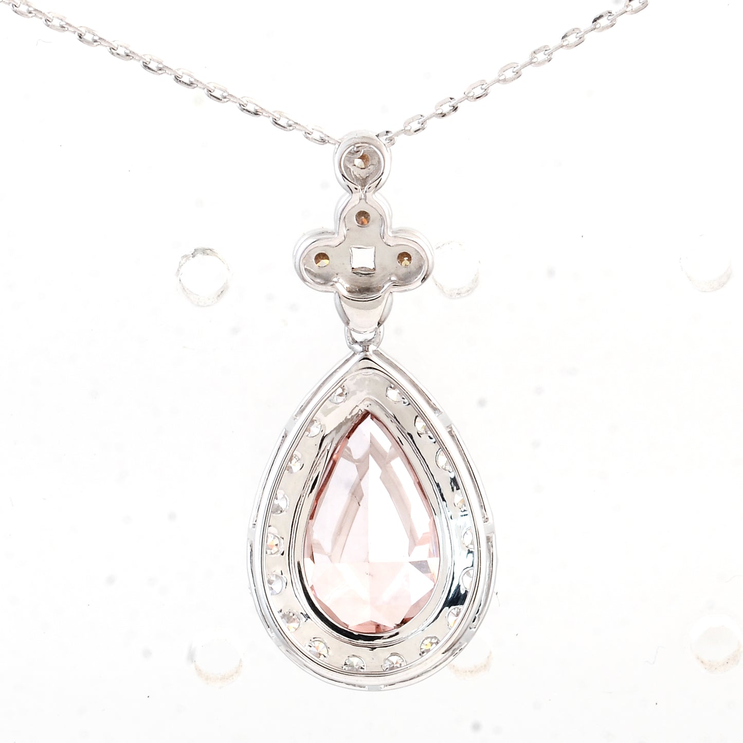 3.68 Carats Pink Lab Grown Diamond 14K Gold Pendant
