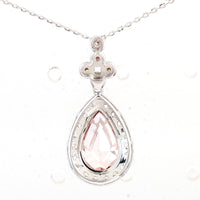 3.68 Carats Pink Lab Grown Diamond 14K Gold Pendant